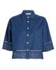 Elie Tahari Women's The Laylee Lace-Trimmed Denim Shirt - 1