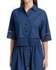 Elie Tahari Women's The Laylee Lace-Trimmed Denim Shirt - 3