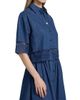 Elie Tahari Women's The Laylee Lace-Trimmed Denim Shirt - 4