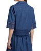 Elie Tahari Women's The Laylee Lace-Trimmed Denim Shirt - 5