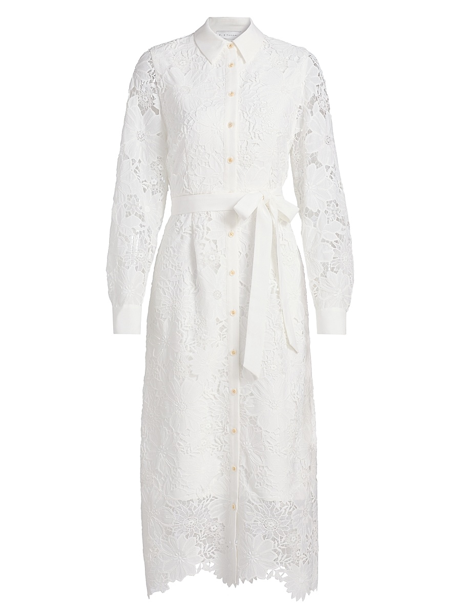 elie tahari white lace dress Elie Tahari Lace Maxi Dress