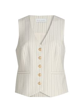 Elie Tahari Women's The Liliana Pinstriped Vest
