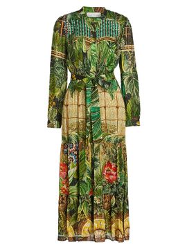 Elie Tahari Women's The Lilou Printed Midi Shirtdress