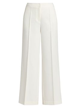 Elie Tahari Women's The Lowen Pintuck Wide-Leg Pants