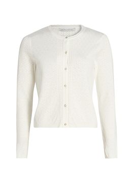 Elie Tahari Women's The Steele Pointelle Cardigan
