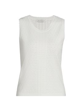 Elie Tahari Women's The Steele Pointelle Sweater Vest