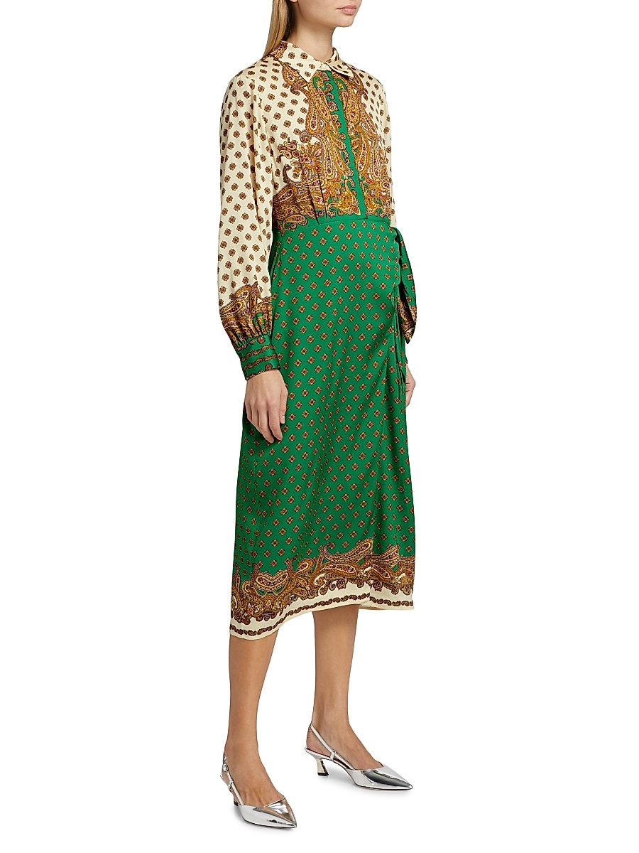Elie Tahari - Women's Vero Jewel Paisley Wrap Midi-Dress