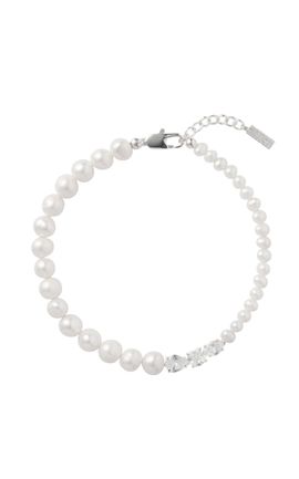 eliou eliou Branca Branca Sterling Silver Pearl And Crystal Anklet