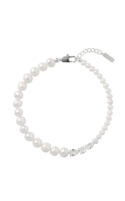 eliou eliou Branca Branca Sterling Silver Pearl And Crystal Anklet