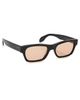 Elisa Johnson Elisa Johnson Alix Sunglasses Gloss Black Amber Lens One - 1