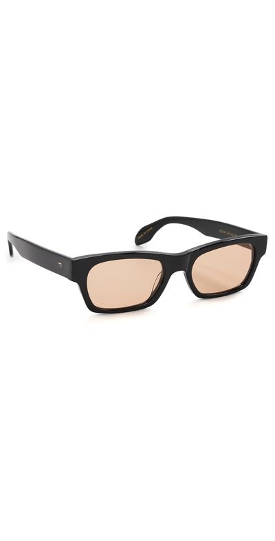 Elisa Johnson Elisa Johnson Alix Sunglasses Gloss Black Amber Lens One