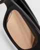 Elisa Johnson Elisa Johnson Alix Sunglasses Gloss Black Amber Lens One - 5