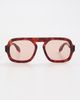Elisa Johnson Elisa Johnson Jane Sunglasses Dark Red Tortoise Maroon Lens One - 2