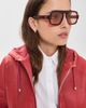 Elisa Johnson Elisa Johnson Jane Sunglasses Dark Red Tortoise Maroon Lens One - 3