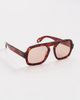 Elisa Johnson Elisa Johnson Jane Sunglasses Dark Red Tortoise Maroon Lens One - 4