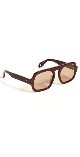 Elisa Johnson Elisa Johnson Jane Sunglasses Deep Red One