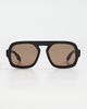Elisa Johnson Elisa Johnson Jane Sunglasses Gloss Black Dark Brown Lens One - 2