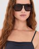 Elisa Johnson Elisa Johnson Jane Sunglasses Gloss Black Dark Brown Lens One - 3