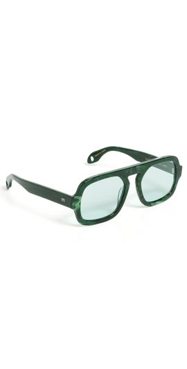 Elisa Johnson Elisa Johnson Jane Sunglasses Green Tortoise One