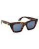 Elisa Johnson Elisa Johnson Lori Sunglasses Brown Tortoise Dark Blue Lens One - 1
