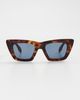 Elisa Johnson Elisa Johnson Lori Sunglasses Brown Tortoise Dark Blue Lens One - 2