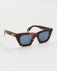 Elisa Johnson Elisa Johnson Lori Sunglasses Brown Tortoise Dark Blue Lens One - 4