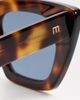 Elisa Johnson Elisa Johnson Lori Sunglasses Brown Tortoise Dark Blue Lens One - 5
