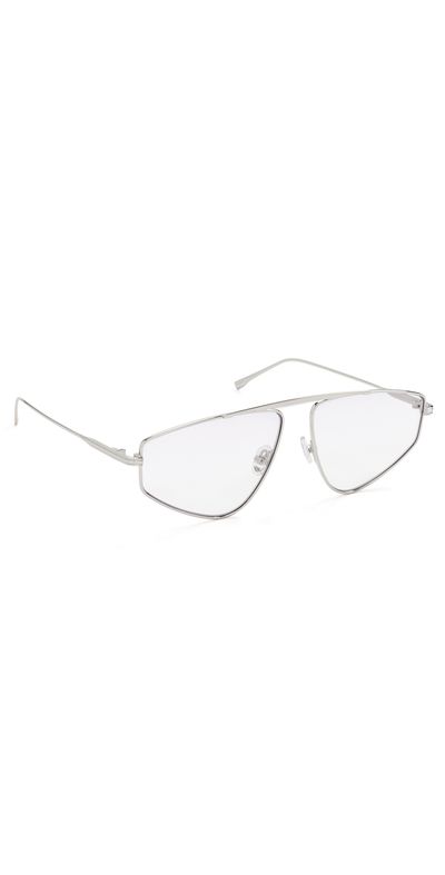 Elisa Johnson Elisa Johnson Riley Glasses Silver Metal Purple Lens One