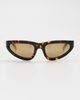 Elisa Johnson Elisa Johnson Sham Sunglasses Brown Tort Gold Mirror Lens One - 2