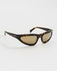 Elisa Johnson Elisa Johnson Sham Sunglasses Brown Tort Gold Mirror Lens One - 4
