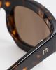 Elisa Johnson Elisa Johnson Sham Sunglasses Brown Tort Gold Mirror Lens One - 5