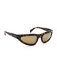 Elisa Johnson Elisa Johnson Sham Sunglasses Brown Tort Gold Mirror Lens One - 6