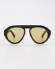 Elisa Johnson Elisa Johnson Val Sunglasses Gloss Black Olive Lens One - 2
