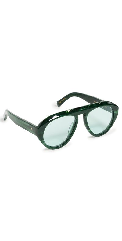 Elisa Johnson Elisa Johnson Val Sunglasses Green Tortoise One