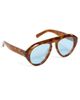 Elisa Johnson Elisa Johnson Val Sunglasses Light Brown Tortoise One - 1