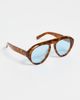 Elisa Johnson Elisa Johnson Val Sunglasses Light Brown Tortoise One - 4
