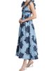 Elisamama Women's Ibukun Botanical-Print Cotton A-Line Midi-Dress - 4