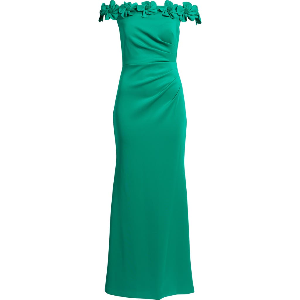 Eliza J Eliza J 3D Floral Off the Shoulder Gown