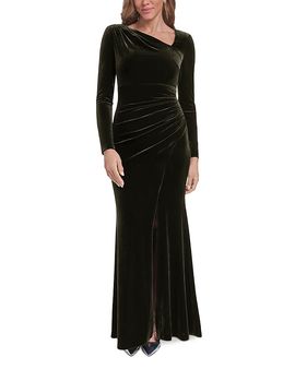 Eliza J Eliza J Asymmetric Velvet Gown