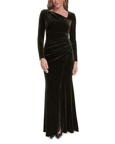 Eliza J Eliza J Asymmetric Velvet Gown