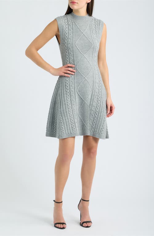 Eliza J Eliza J Cable Stitch Sleeveless Sweater Dress
