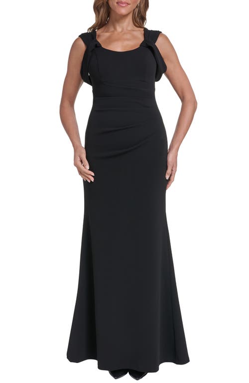 Eliza J Eliza J Drape Detail Stretch Crepe Mermaid Gown