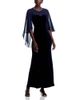 Eliza J Eliza J Embellished Neck Cape Mermaid Gown - 1