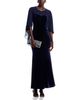 Eliza J Eliza J Embellished Neck Cape Mermaid Gown - 2