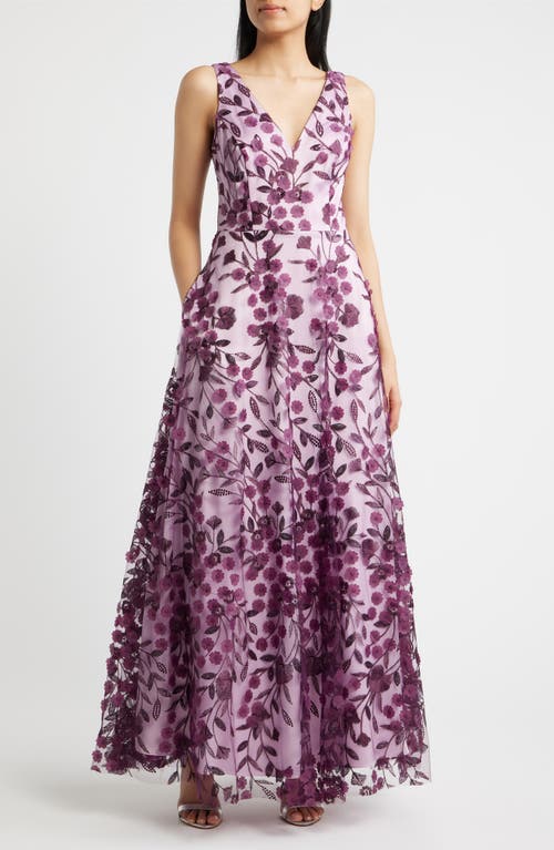 Eliza J Eliza J Floral Appliqué Sleeveless Gown