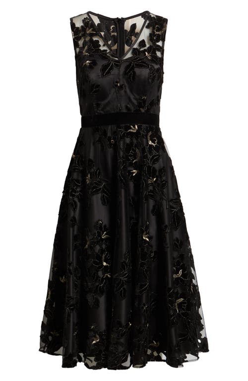 Eliza J Eliza J Floral Appliqué Sleeveless Party Dress
