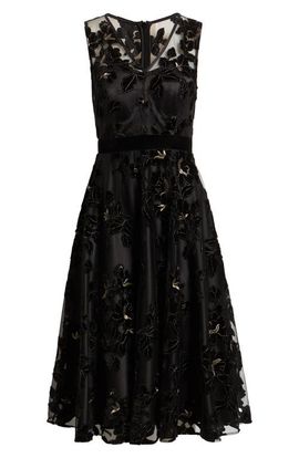 Eliza J Eliza J Floral Appliqué Sleeveless Party Dress