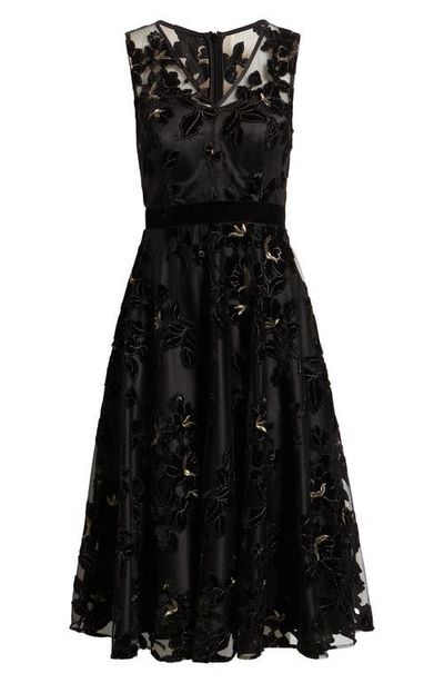 Eliza J Eliza J Floral Appliqué Sleeveless Party Dress
