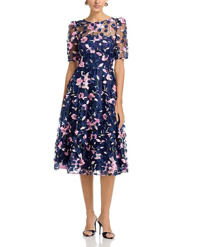 Eliza J Eliza J Floral Elbow Sleeve Short Dress
