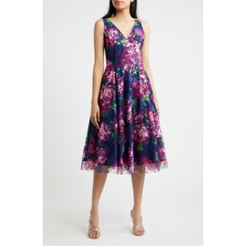 Eliza J Eliza J Floral Print Sleeveless Fit & Flare Cocktail Dress